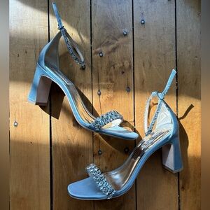 Badgley Mischka Harriet Open Toe Block Heel